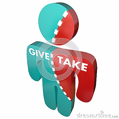 Give and Take Person Share Sharing Giving Stock Photo