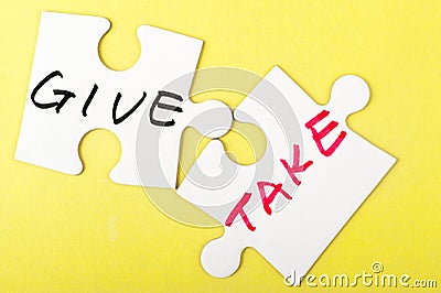 Give and take Stock Photo