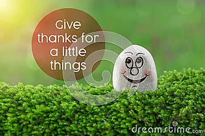 Give thanks for a little things Stock Photo