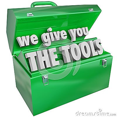 We Give You the Tools Toolbox Valuable Skills Service Stock Photo