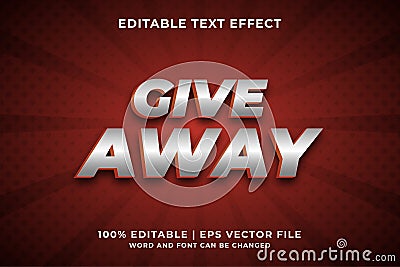 Giveaway Text Effect Premium Vector Vector Illustration