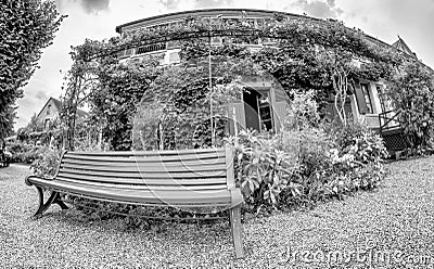 Giverny, France - July 9, 2014: Exterior view of Claude Monet Gardens Stock Photo