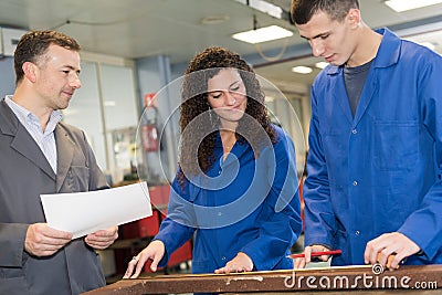 Giving an actual examination Stock Photo