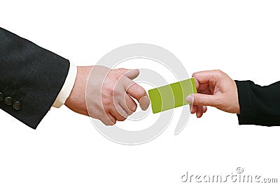 Giving Credit Card Stock Photo