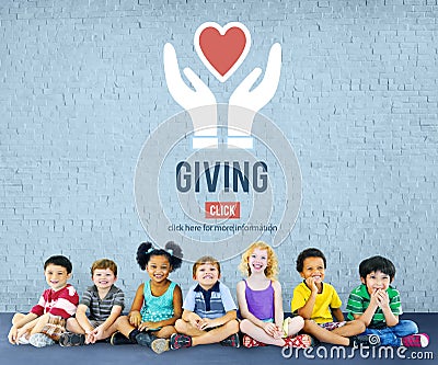 Giving Give Help Aid Support Charity Please Concept Stock Photo