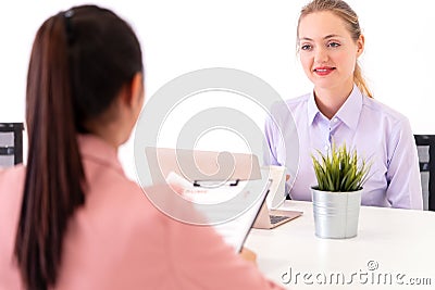 Resume to HR officer for job interview, Office woman Hand Stock Photo