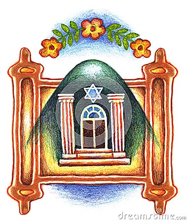 The Giving of the Torah 6. SHAVUOT Cartoon Illustration