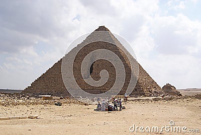 Giza Pyramid Complex. Africa, Egypt Stock Photo