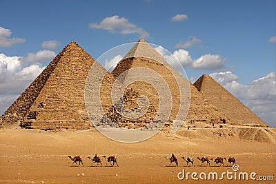 Giza Pyramids Stock Photo