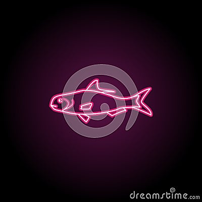 Gizzard shad neon icon. Simple thin line, outline vector of fish icons for ui and ux, website or mobile application Stock Photo