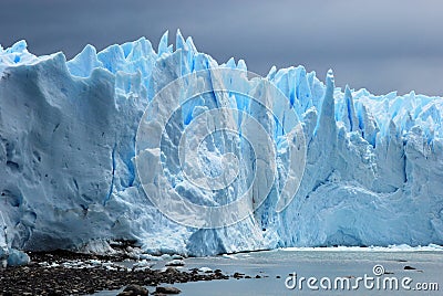 Glacial ice Perito Moreno Glacier seen from Argentino Lake - Argentina Stock Photo