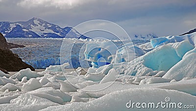 Glacial mountain landscape in Patagonia Stock Photo