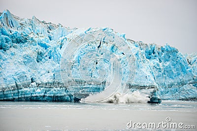 Glacier Calving - Natural Phenomenon Stock Photo