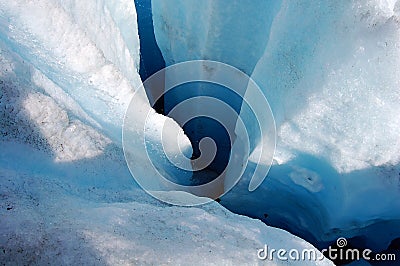 Glacier crevice Stock Photo
