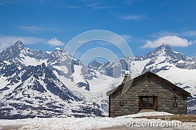 Glacier at gornergrat station, zermatt, switzerland Editorial Stock Photo