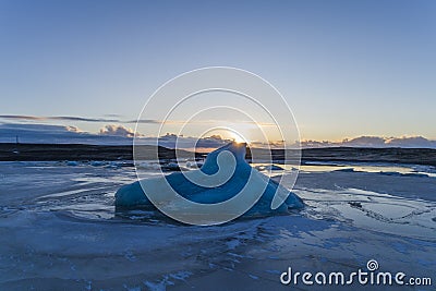 Glacier in Iceland, Jokulsarlon Glacier Lagoon Stock Photo