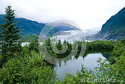 Glacier in Juneau Alaska Stock Photo