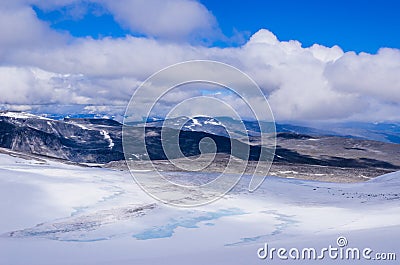 Glacier in the mountain Glittertind Stock Photo