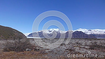 Mountains And Glaciers View Stock Photo