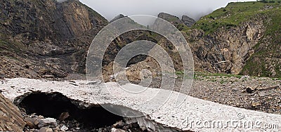 Glaciers in the french mountains Stock Photo