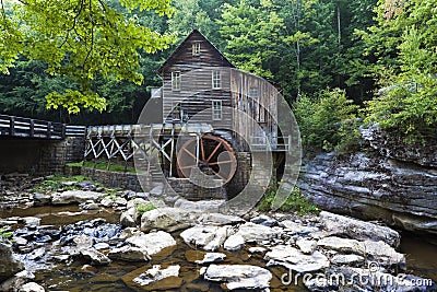 Glade Creek Grist Mill Stock Photo