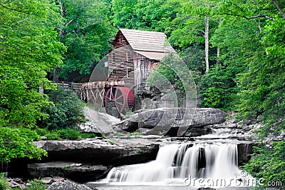 Glade Creek Grist Mill Stock Photo