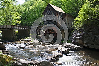 Glade Creek Grist Mill in Babcock State Park West Virginia USA Editorial Stock Photo