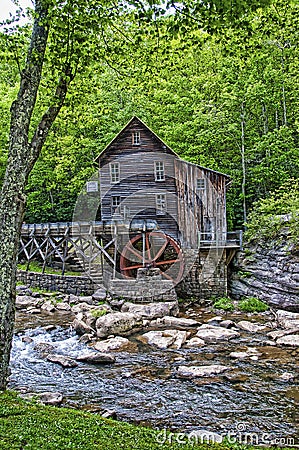 Glade Creek Grist Mill in Babcock State Park West Virginia USA Editorial Stock Photo