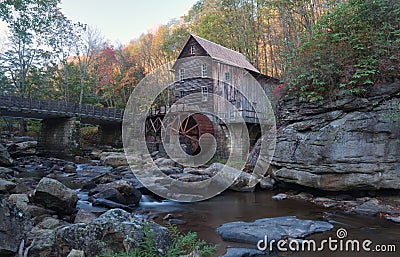 Glade Creek Gristmill Stock Photo