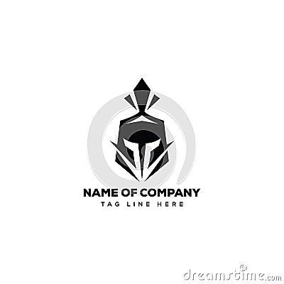 Gladiator mask, Spartan helmet logo template vector icon design. Spartan logo icon designs vector. Vector Illustration