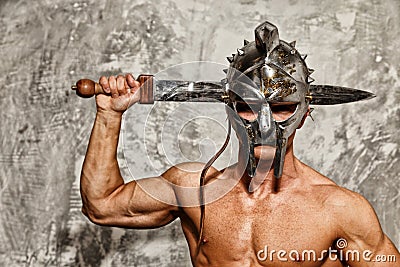 Gladiator With Muscular Body Royalty Free Stock Photos - Image: 36981808