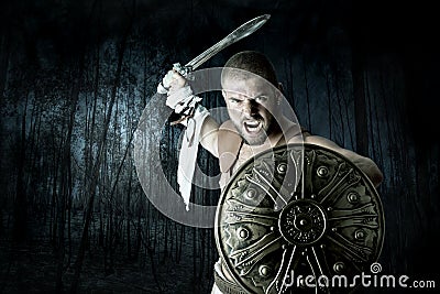 Gladiator warrior Stock Photo