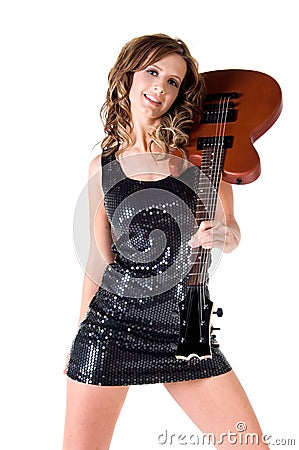 Glam Rock Girl Stock Photo