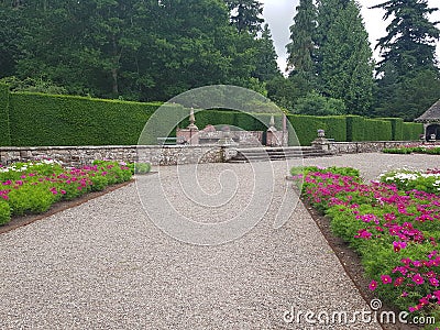 Glamis Castle - Gardens Stock Photo