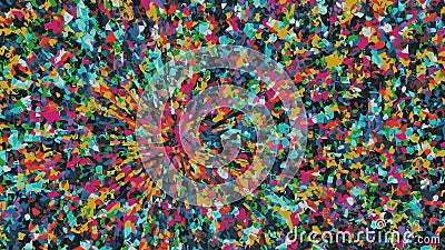 Glamorous multicolor abstract color rich pattern with a solid background Vector Illustration