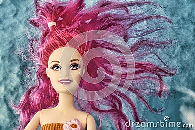 Glamorous smiling red haired doll Editorial Stock Photo