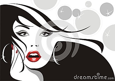 Glamorous Woman Background Vector Illustration