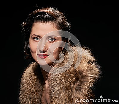 Glamorous woman. Hollywood style Stock Photo