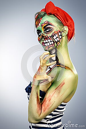 Glamorous zombie Stock Photo