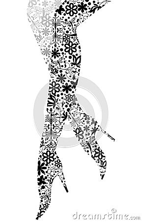 Glamour fashion legs Vector Illustration