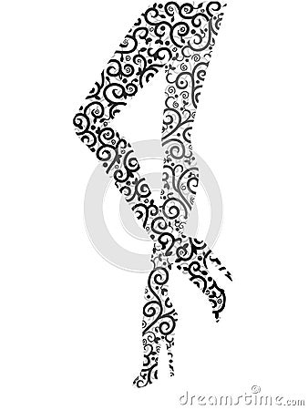 Glamour fashion legs on white Vector Illustration