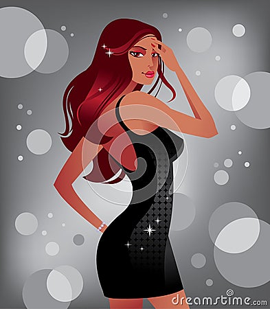 Glamour girl Vector Illustration