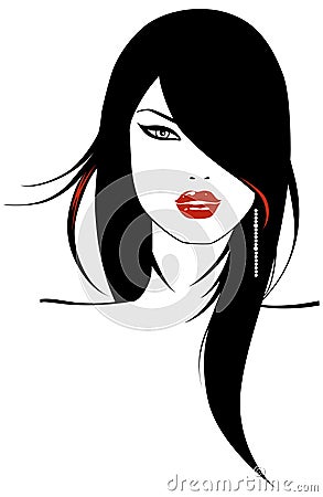 Glamour girl Vector Illustration