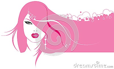 Glamour girl Vector Illustration