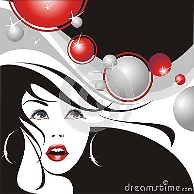 Glamour girl Vector Illustration