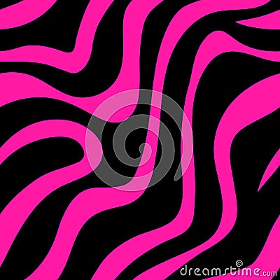 Glamour pink seamless patterns. Fashionable leopard, zebra background. 90s, 00s aesthetic. Vector Illustration