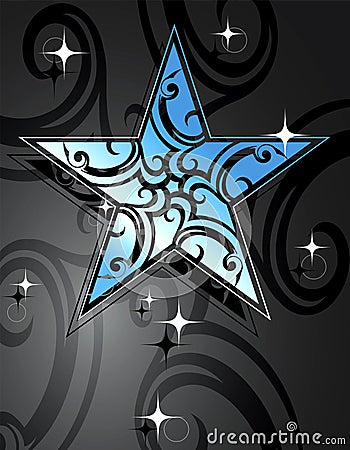 Glamour star Vector Illustration