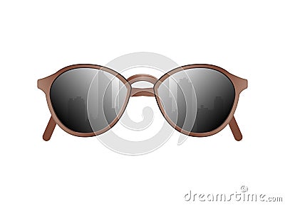 Glamour sunglasses isolated icon Cartoon Illustration