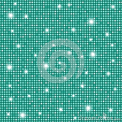 Glamour turquoise shining rounds seamless texture background Vector Illustration