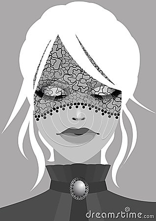 Glamour vintage girl Vector Illustration